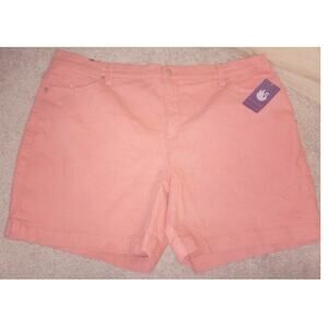 Women's Gloria Vanderbilt Shorts Plus NWT 18 Amanda Coral/Peach Color